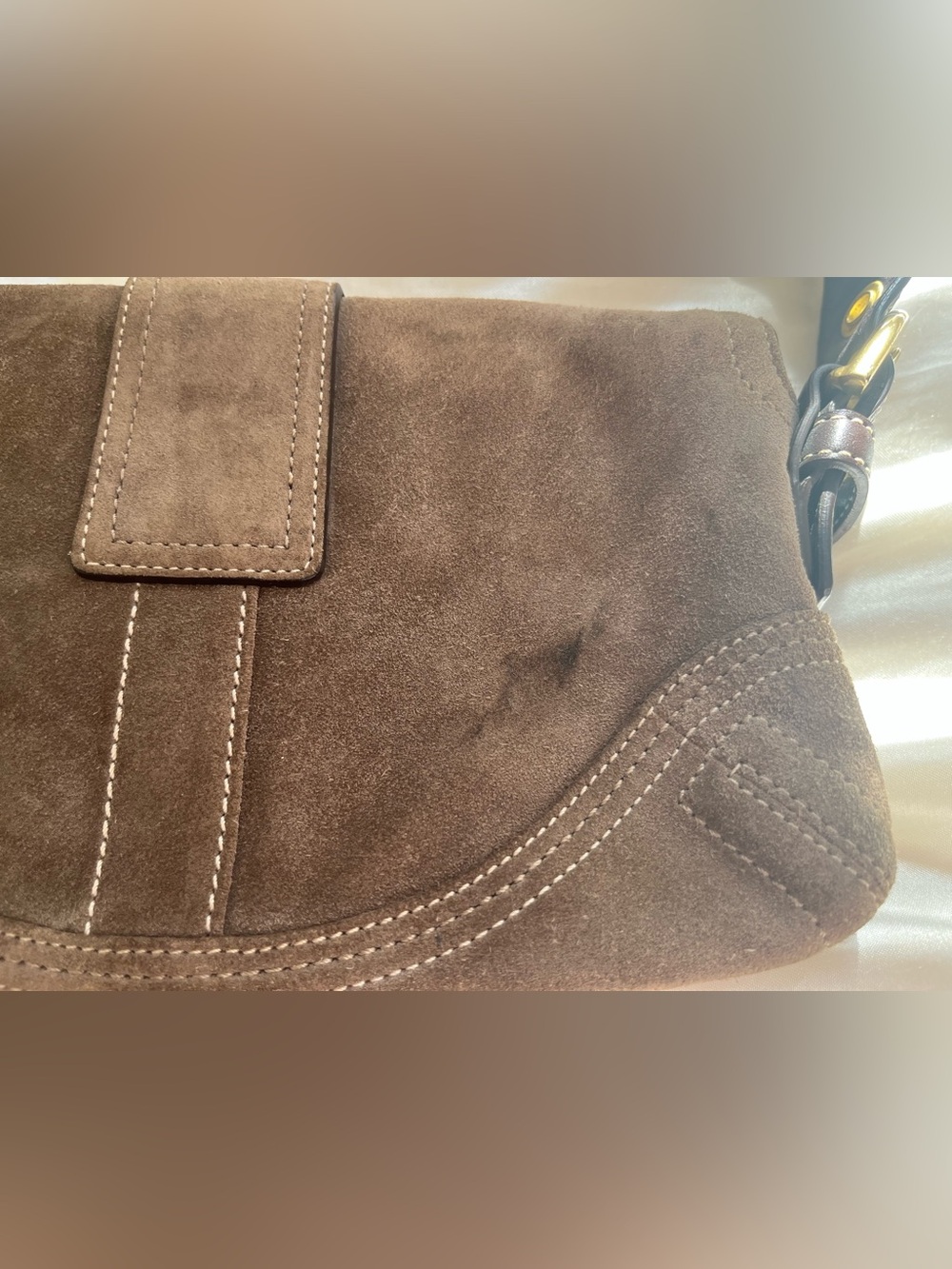 Coach Y2K Vintage Bag No. CO5S-8A18 Brown Suede - Picture 8 of 8